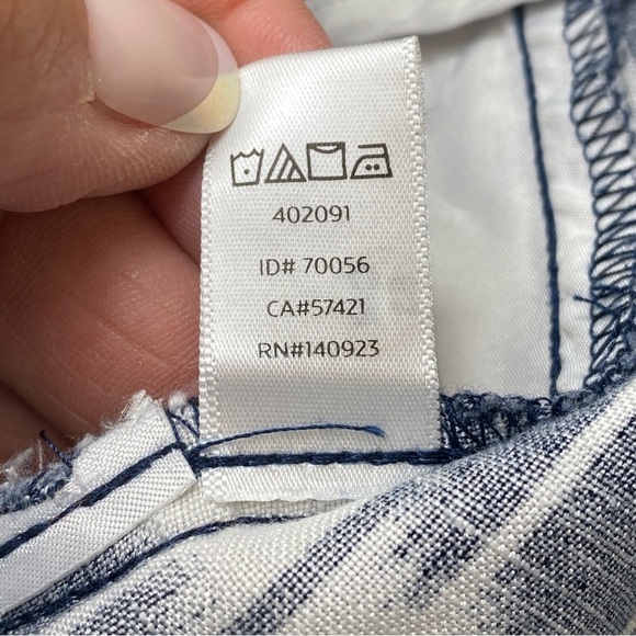 LOFT Navy and White Zigzag Unlined Linen Rayon Blend Mini Skirt Sz‎ 12 - Picture 8 of 12